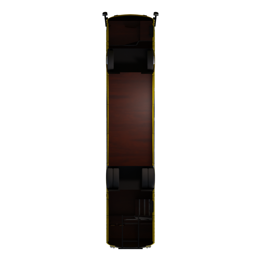 Bottom view of the Indonesian Bus Ecoline Rahayu Sentosa 3D model