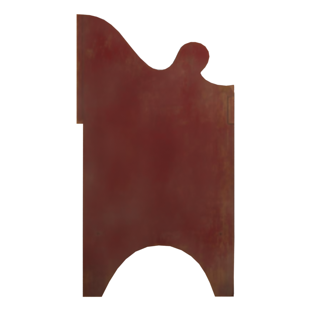 Right view of the Painted Wooden Bench 3D model