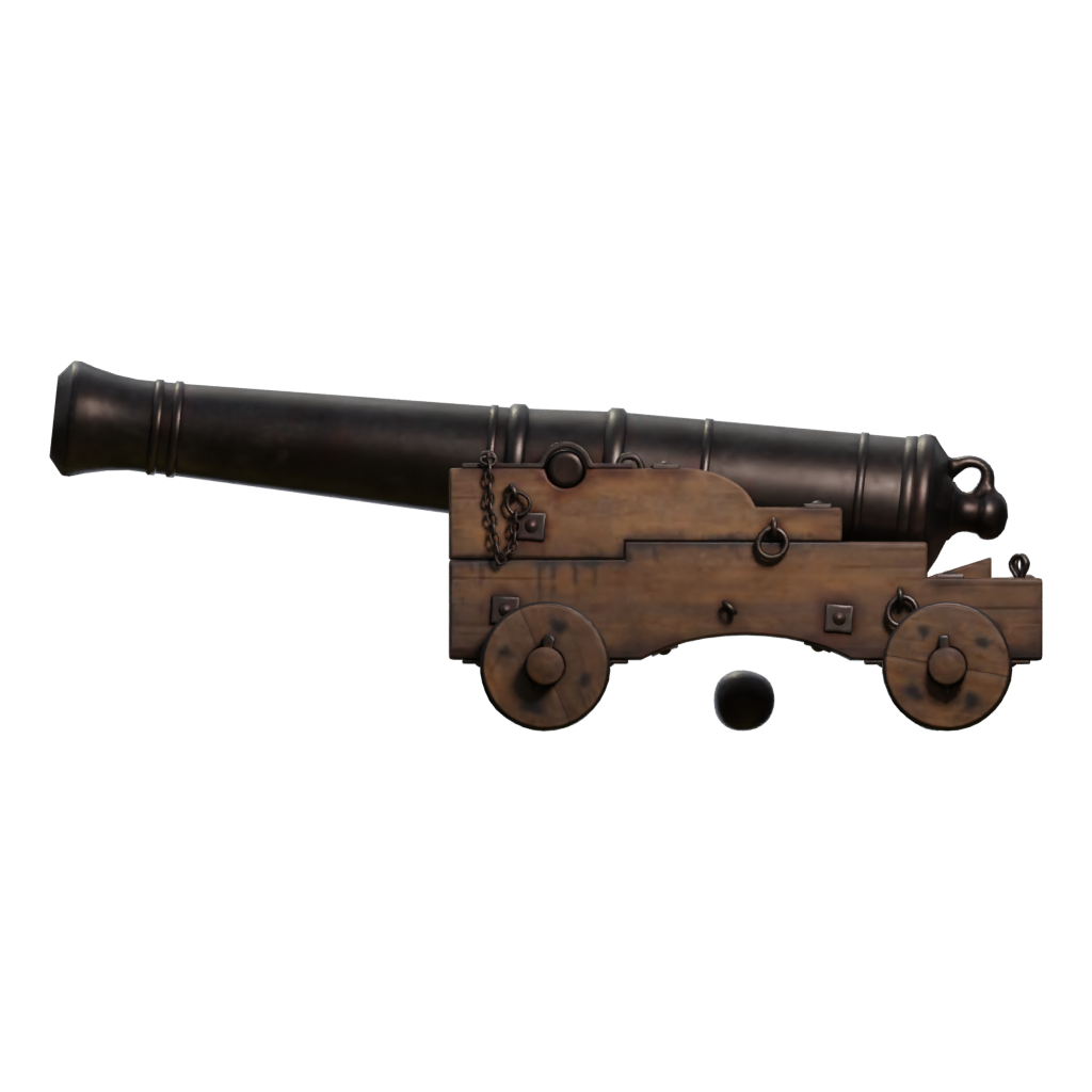 Left view of the Cannon 3D model