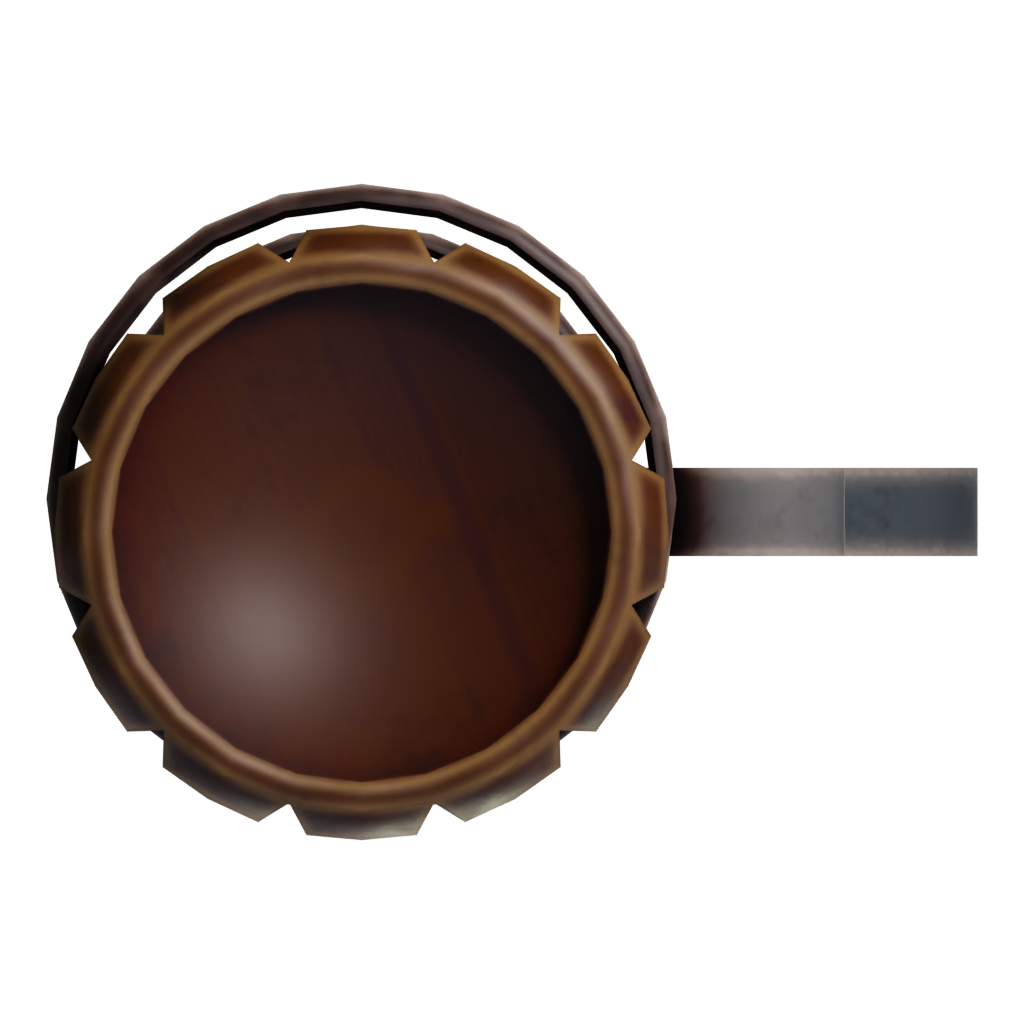 Bottom view of the Beer Mug 3D model
