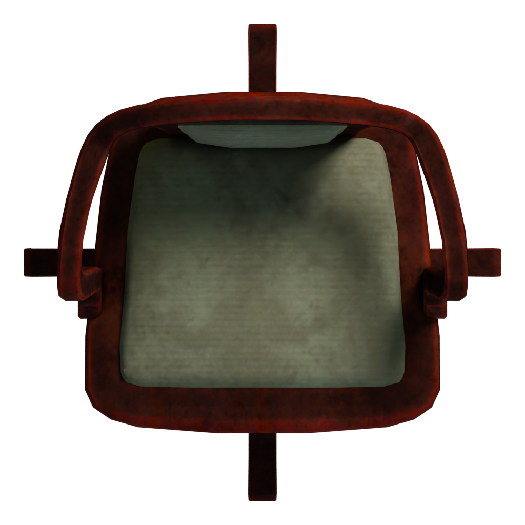 Top view of the Wood Chair 3D model