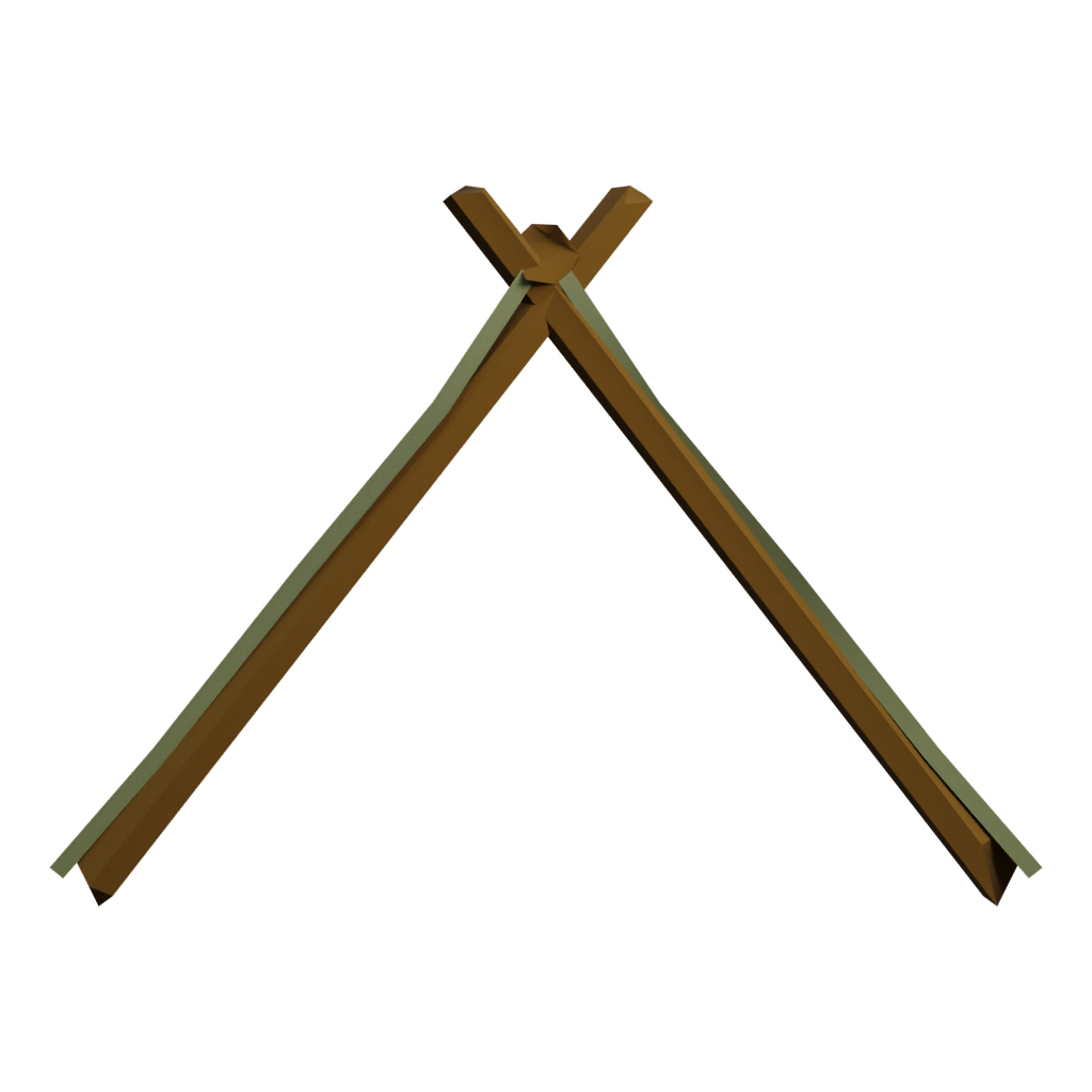Back view of the Camp 3D model