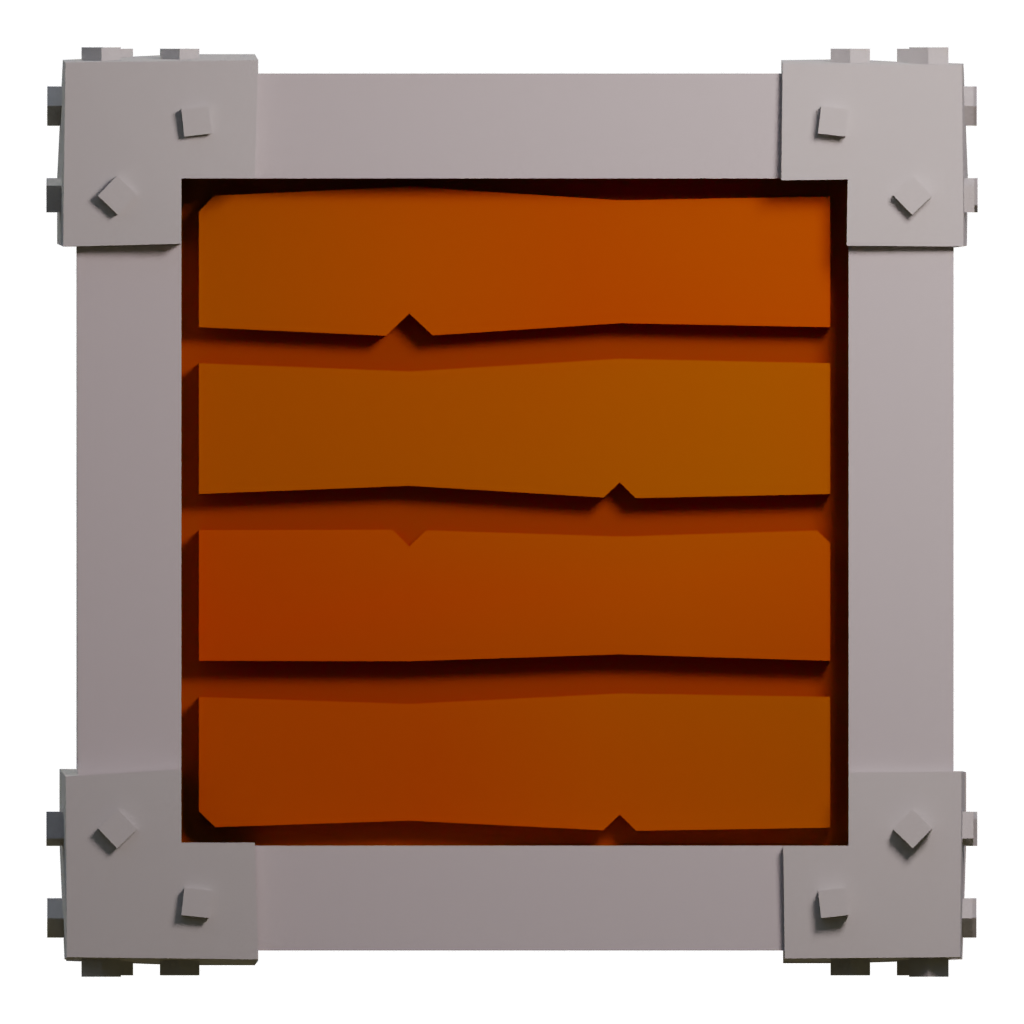 Right view of the Low Poly Box 3D model