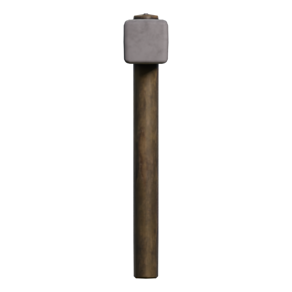 Left view of the Old Hammer 3D model