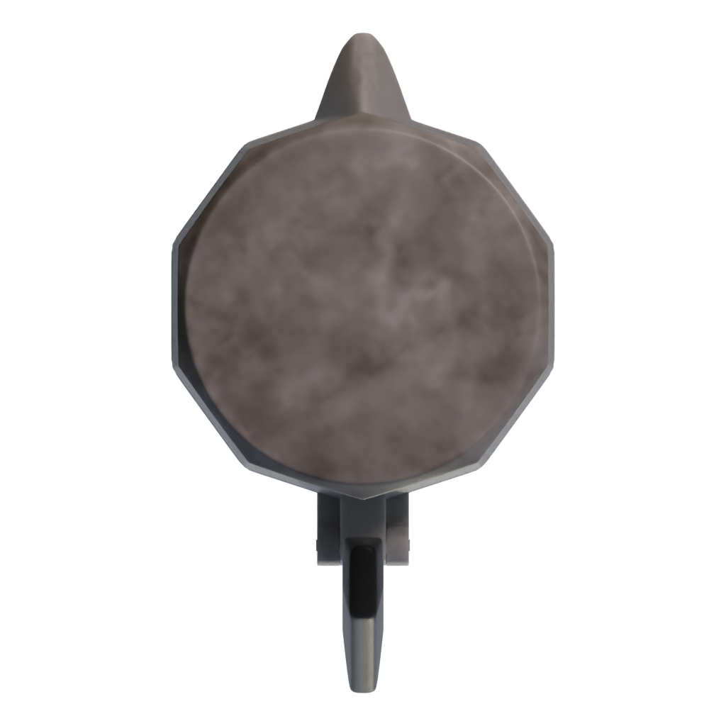 Bottom view of the Moka Pot 3D model