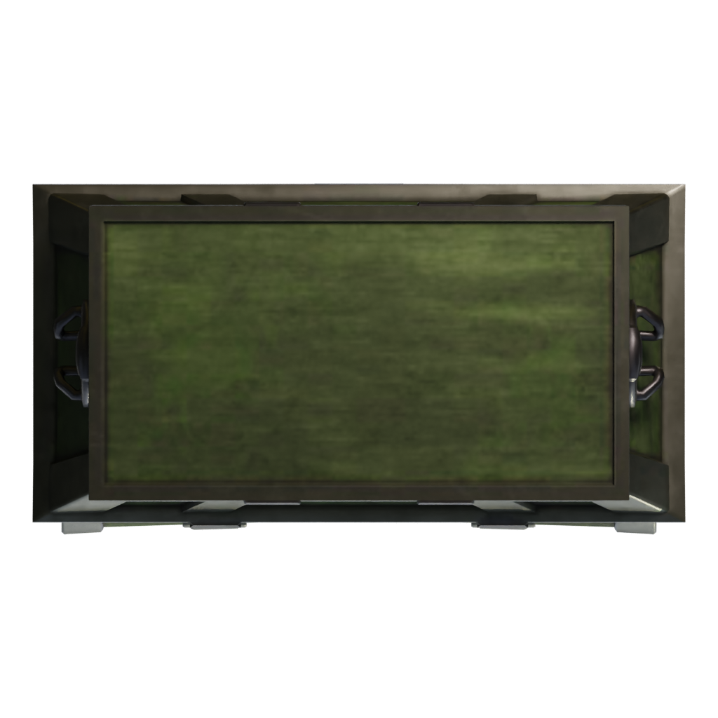Bottom view of the Old Sanduk Box 3D model