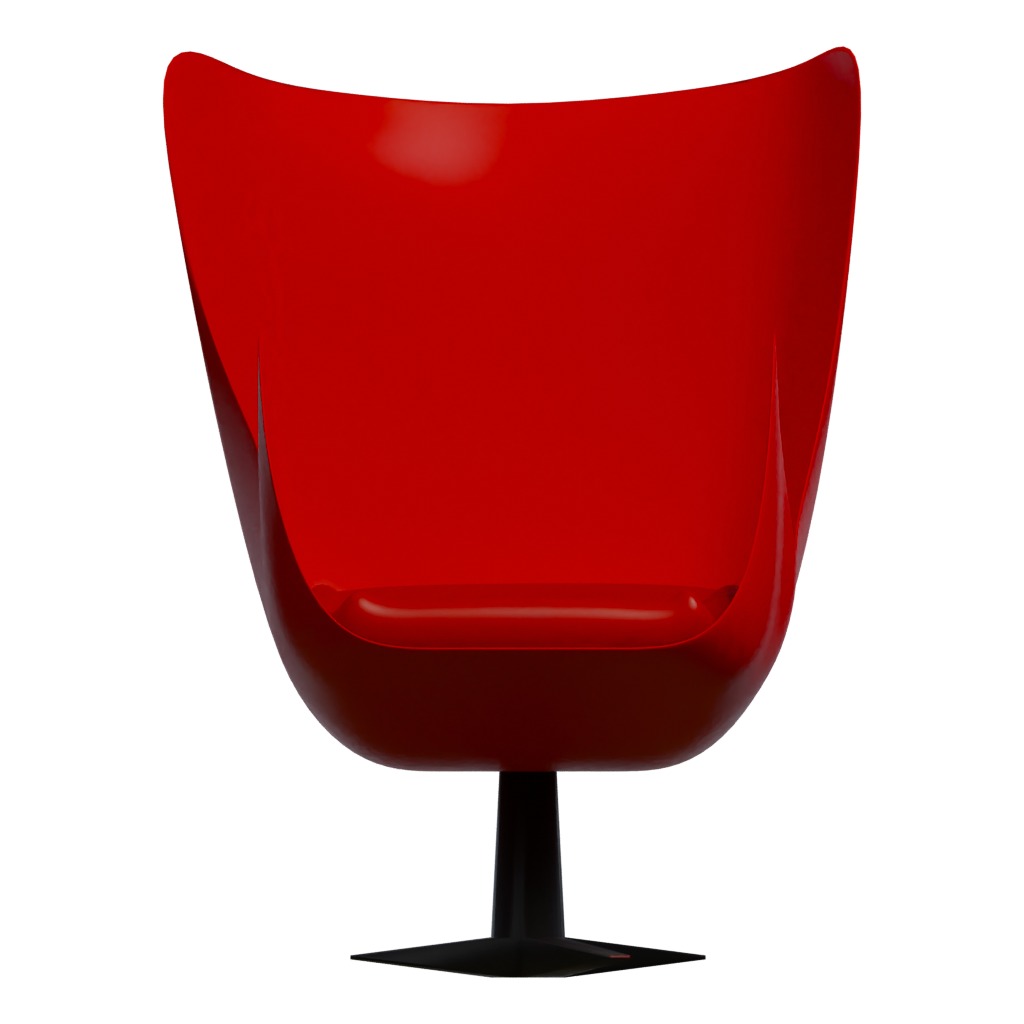 Front view of the Ball Chair 3D model
