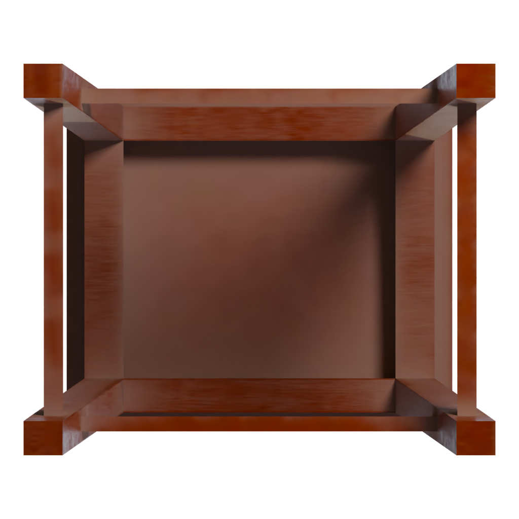 Bottom view of the Chair 3D model