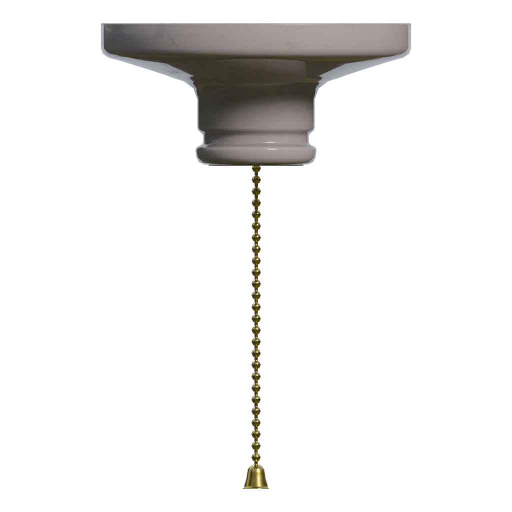 Left view of the Pull Chain Light Socket 3D model