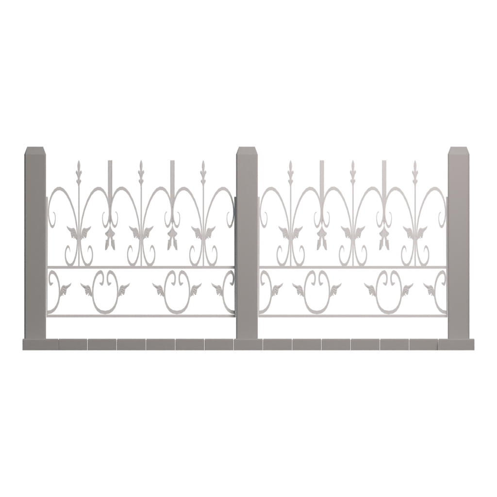 Back view of the Fence 3D model