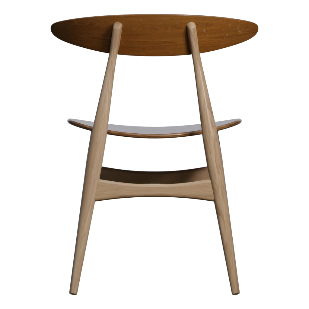Back view of the Ch33Chair 3D model