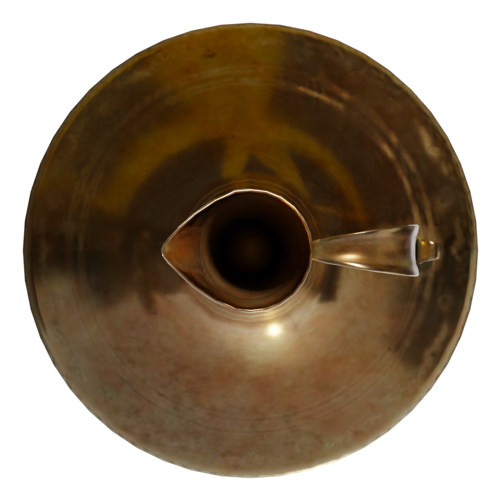 Top view of the Brass Vase 3D model