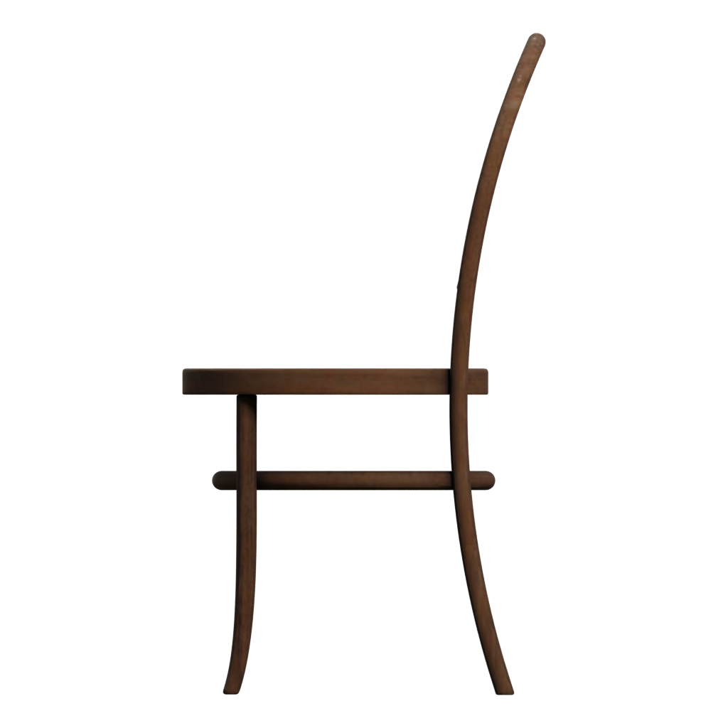 Left view of the Vienna Chair 3D model