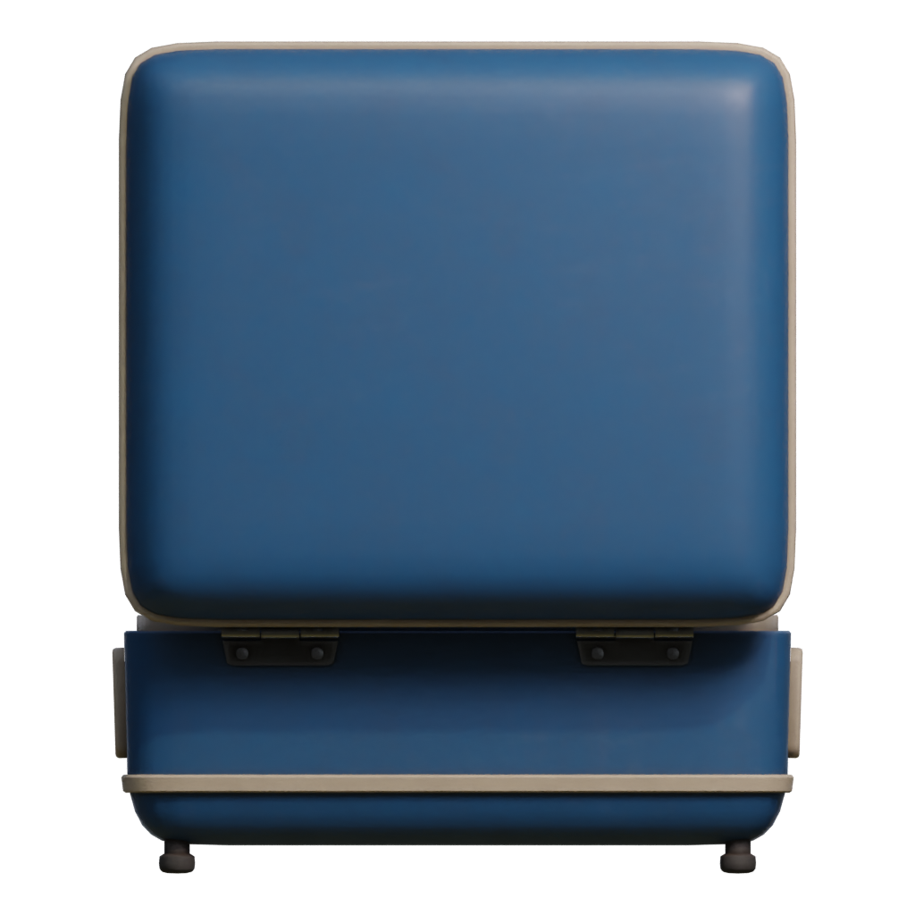 Back view of the Retro Tape Recorder 3D model