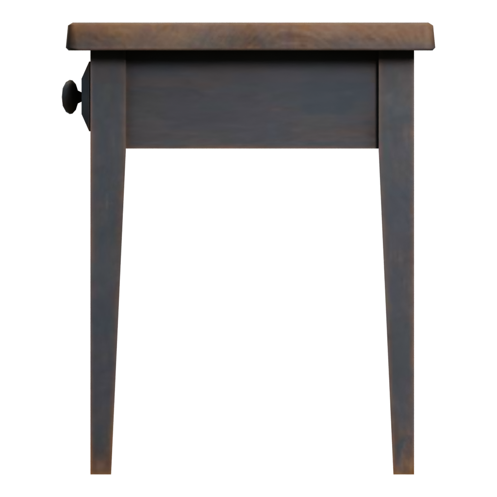 Left view of the Painted Wooden Nightstand 3D model
