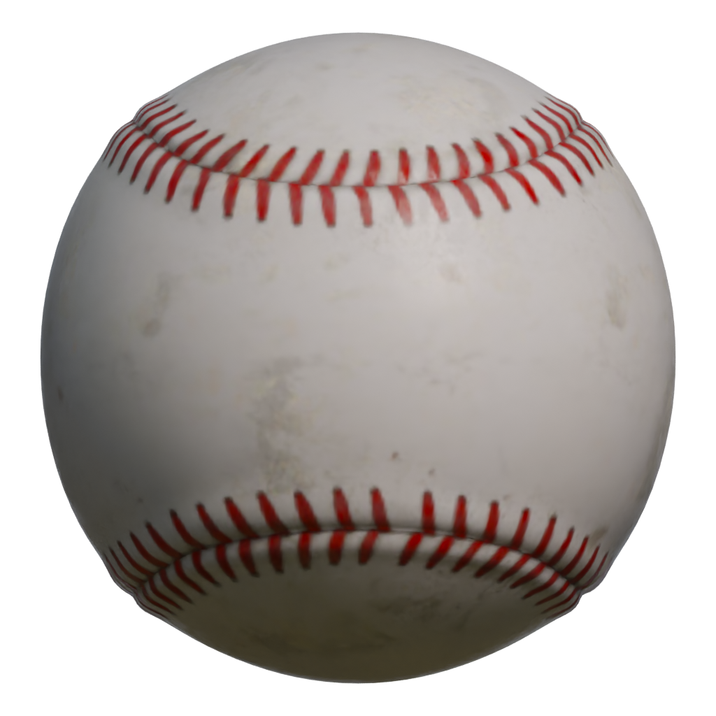 Back view of the Baseball 3D model