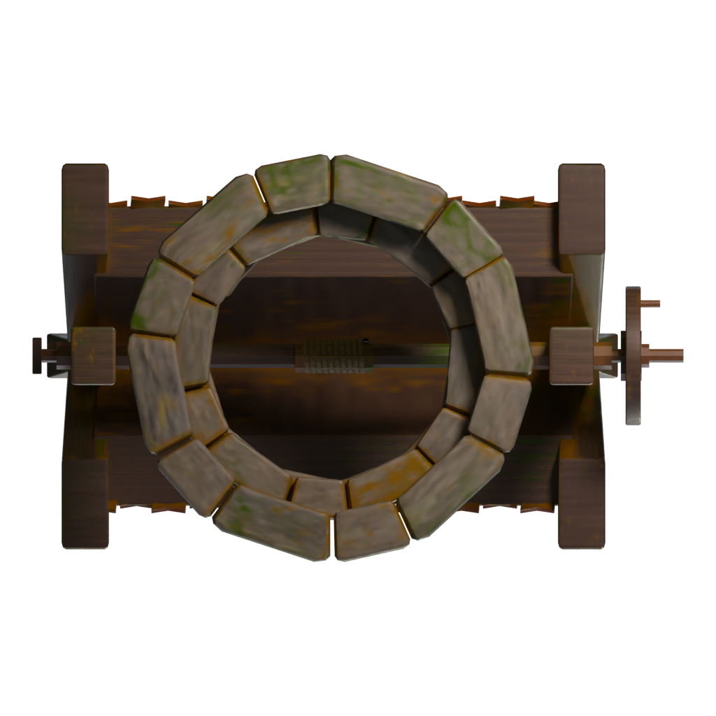 Bottom view of the Old Well 3D model