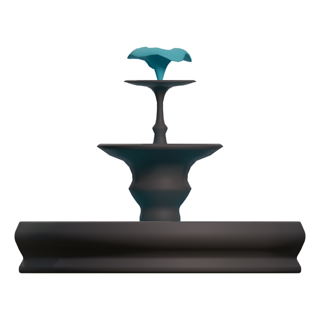 Left view of the Fountain 3D model