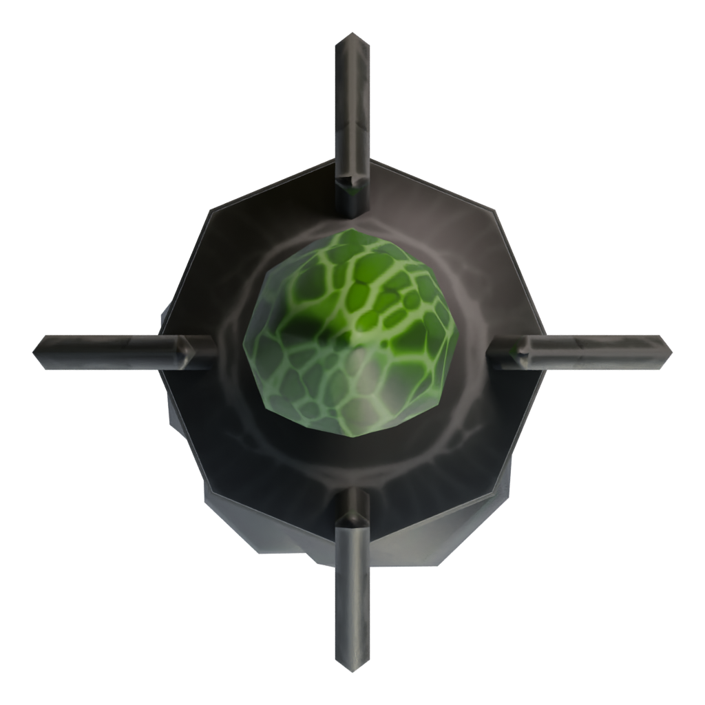 Top view of the Scepter 3D model
