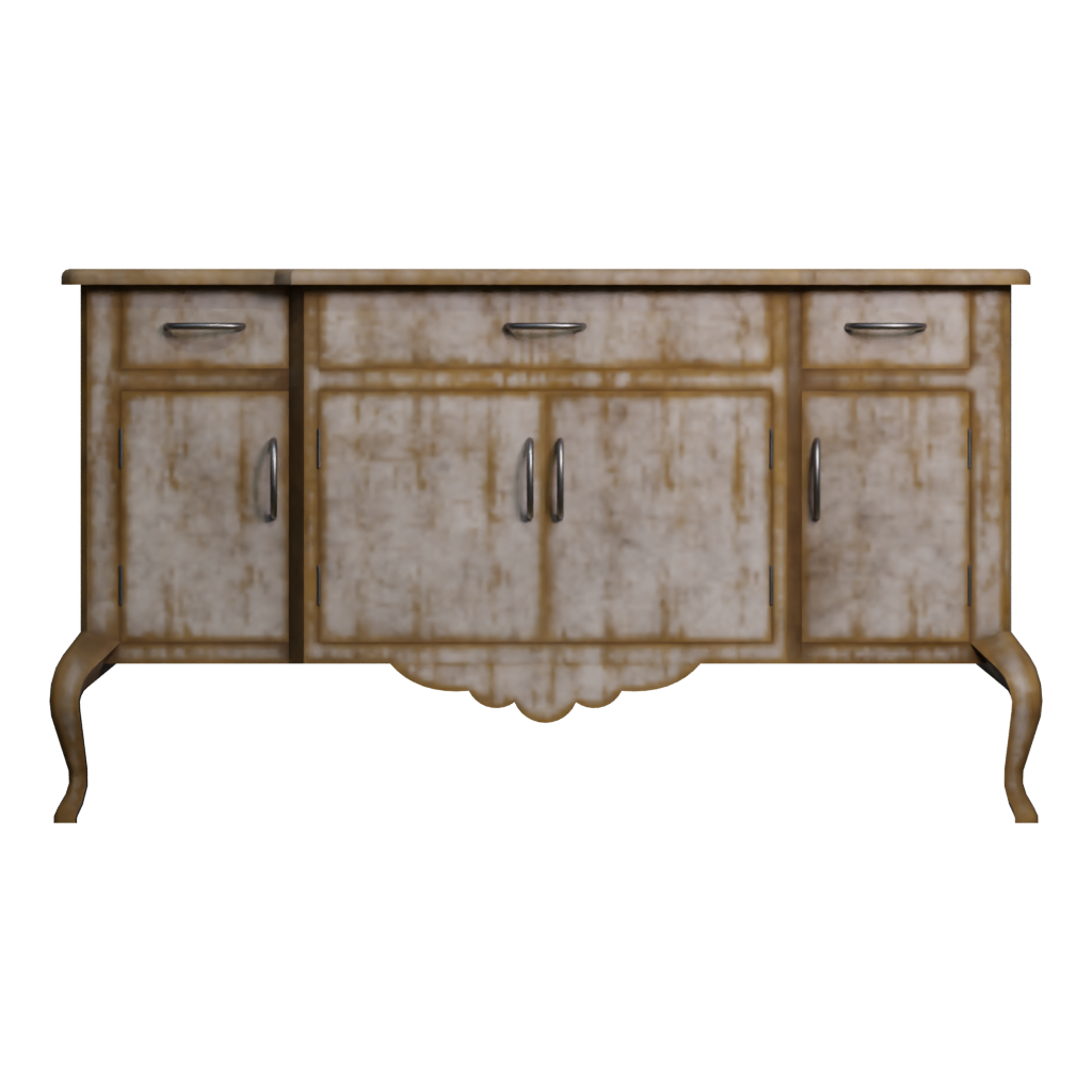 Front view of the Bedside Table 3D model