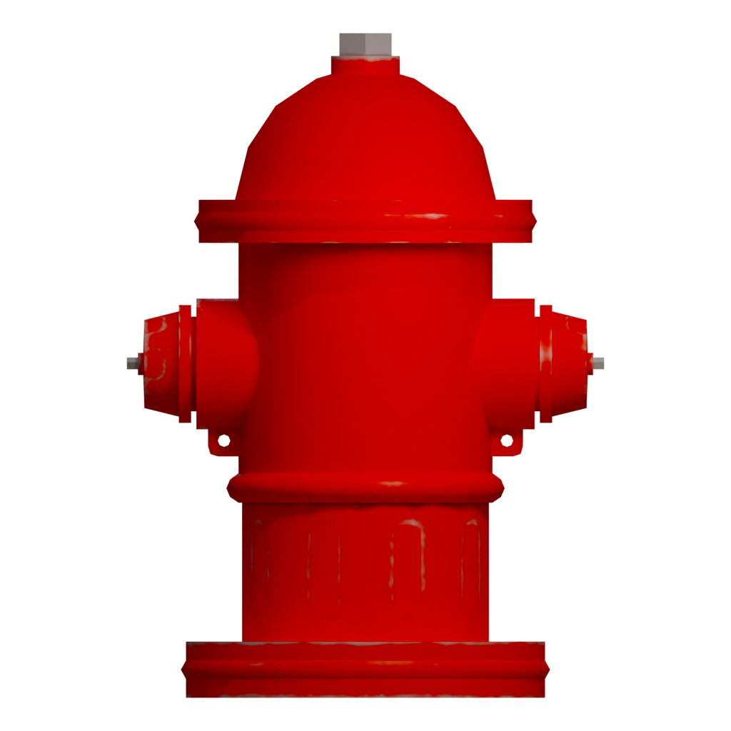 Back view of the Fire Hydrant 3D model