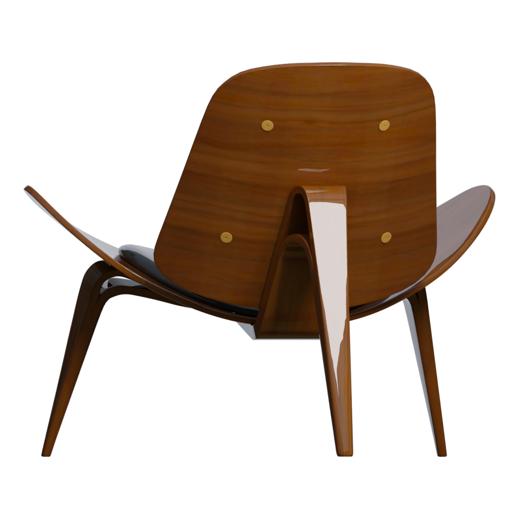 Back view of the Modern Chair 3D model