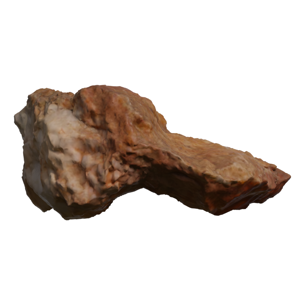 Back view of the Stone 3D model
