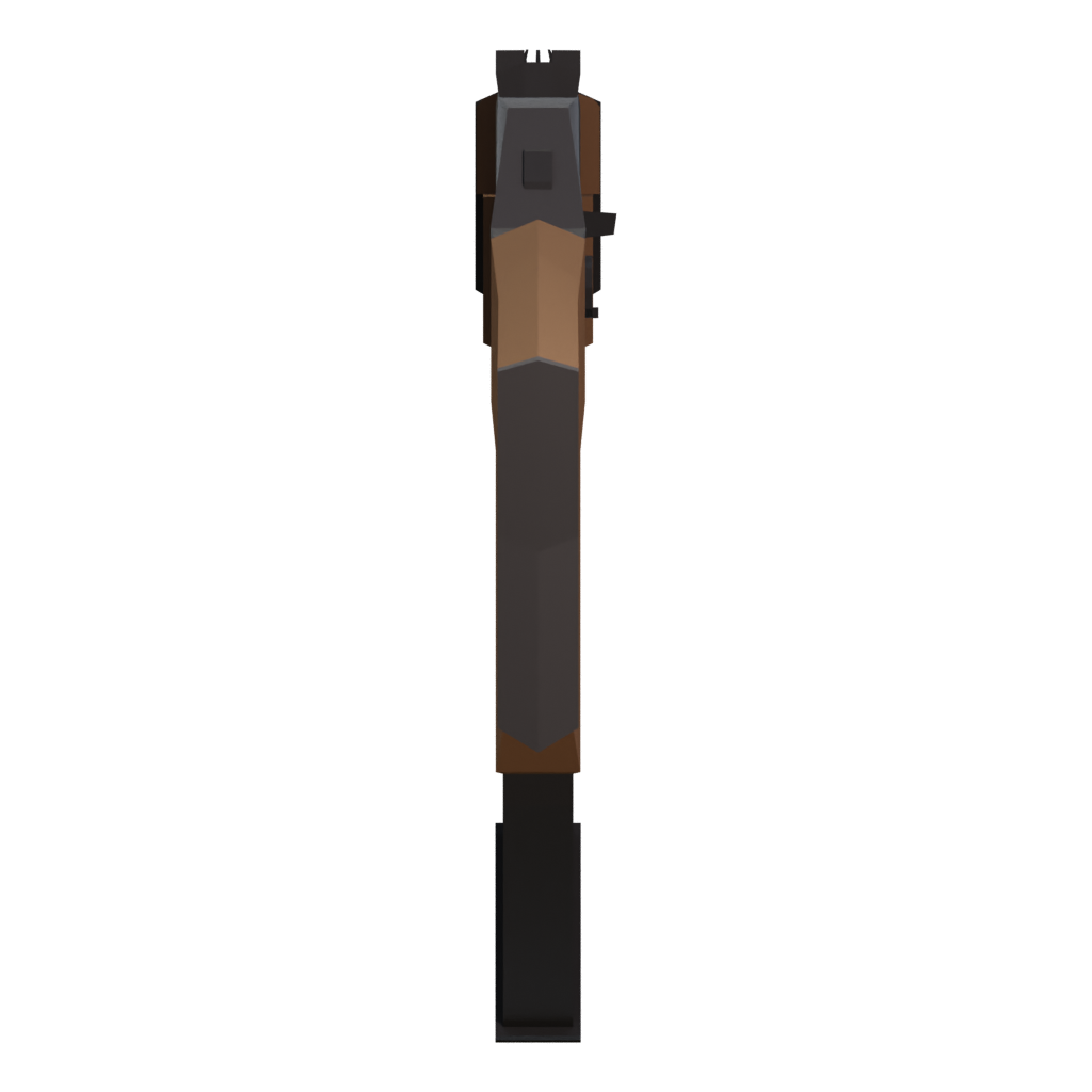 Right view of the AK 47 3D model