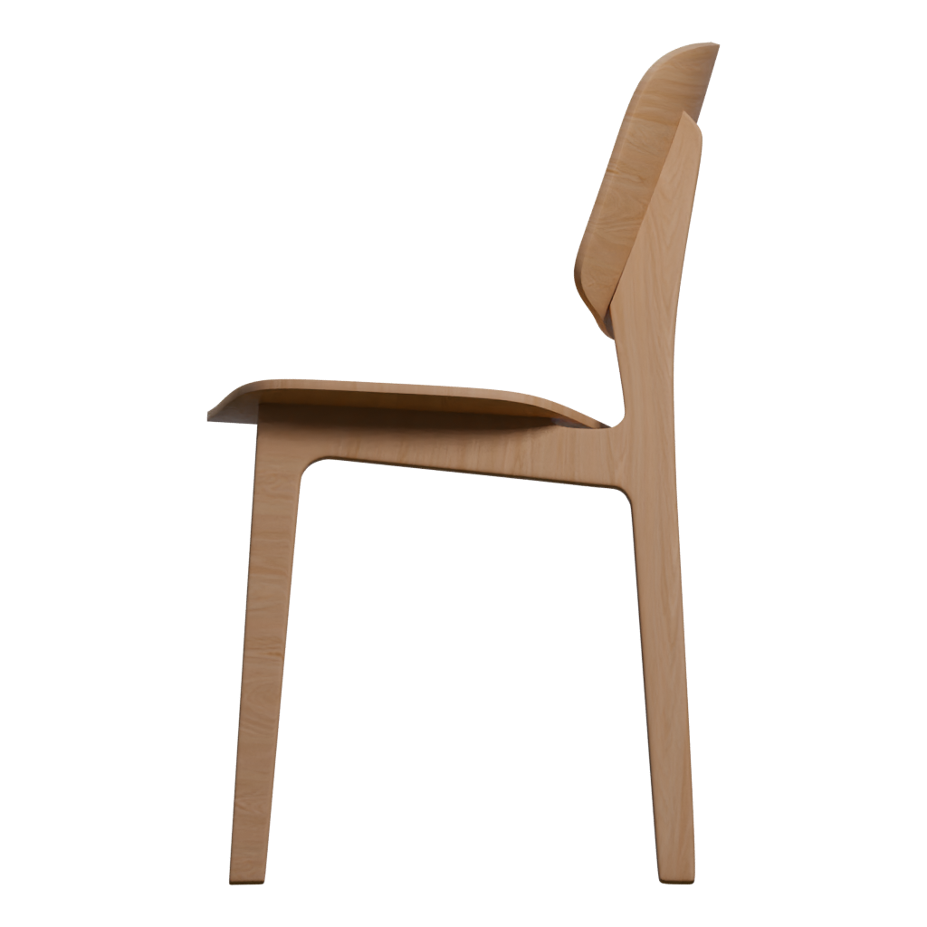 Left view of the Modern Chair 3D model