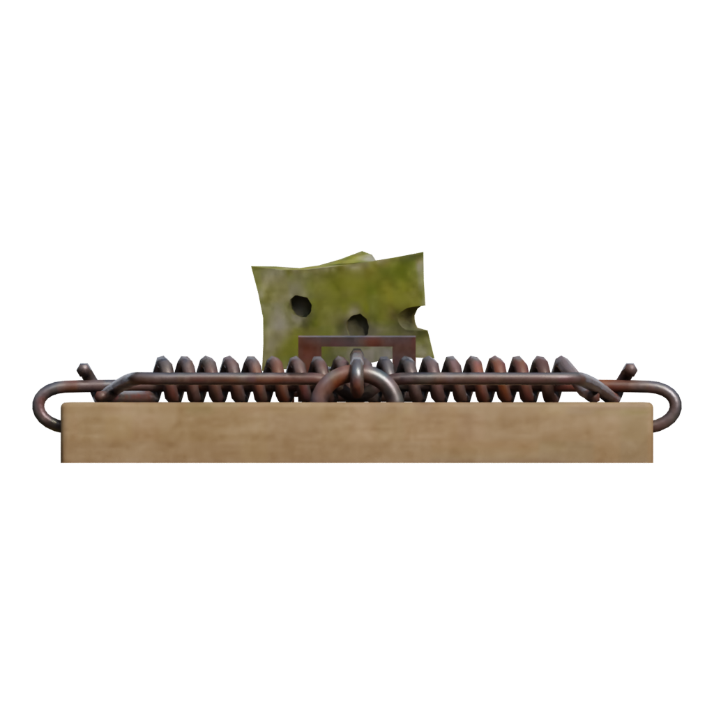 Front view of the Mousetrap 3D model
