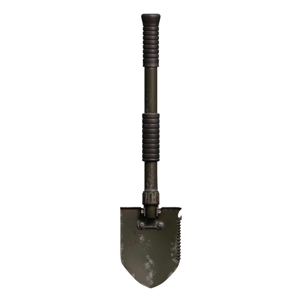 Front view of the Militaryshovel 3D model