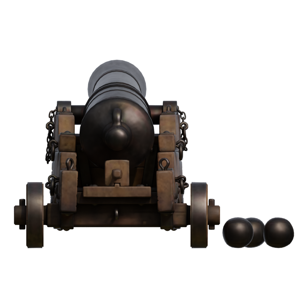Back view of the Cannon 3D model