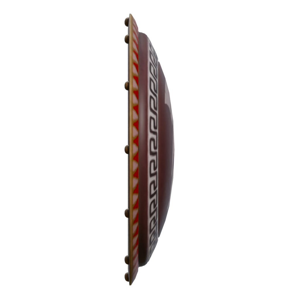 Right view of the Greek Shield 2 3D model