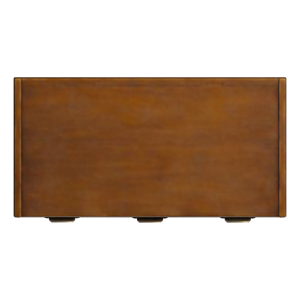Top view of the Vintage Wooden Drawer 3D model