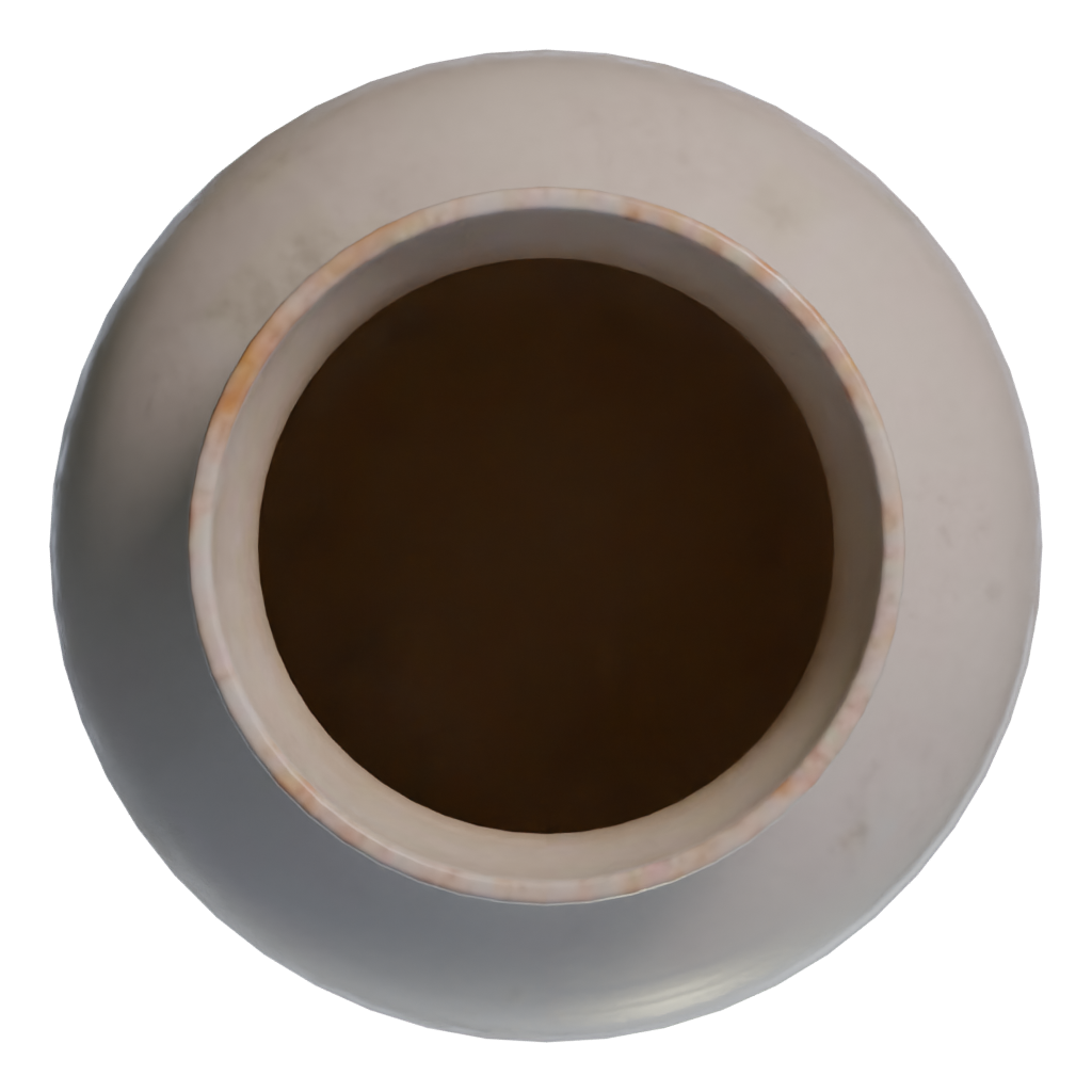 Top view of the Ceramic Vase 3D model
