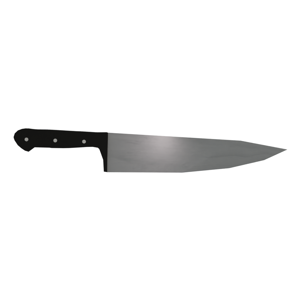 Back view of the Kitchen Knife 3D model