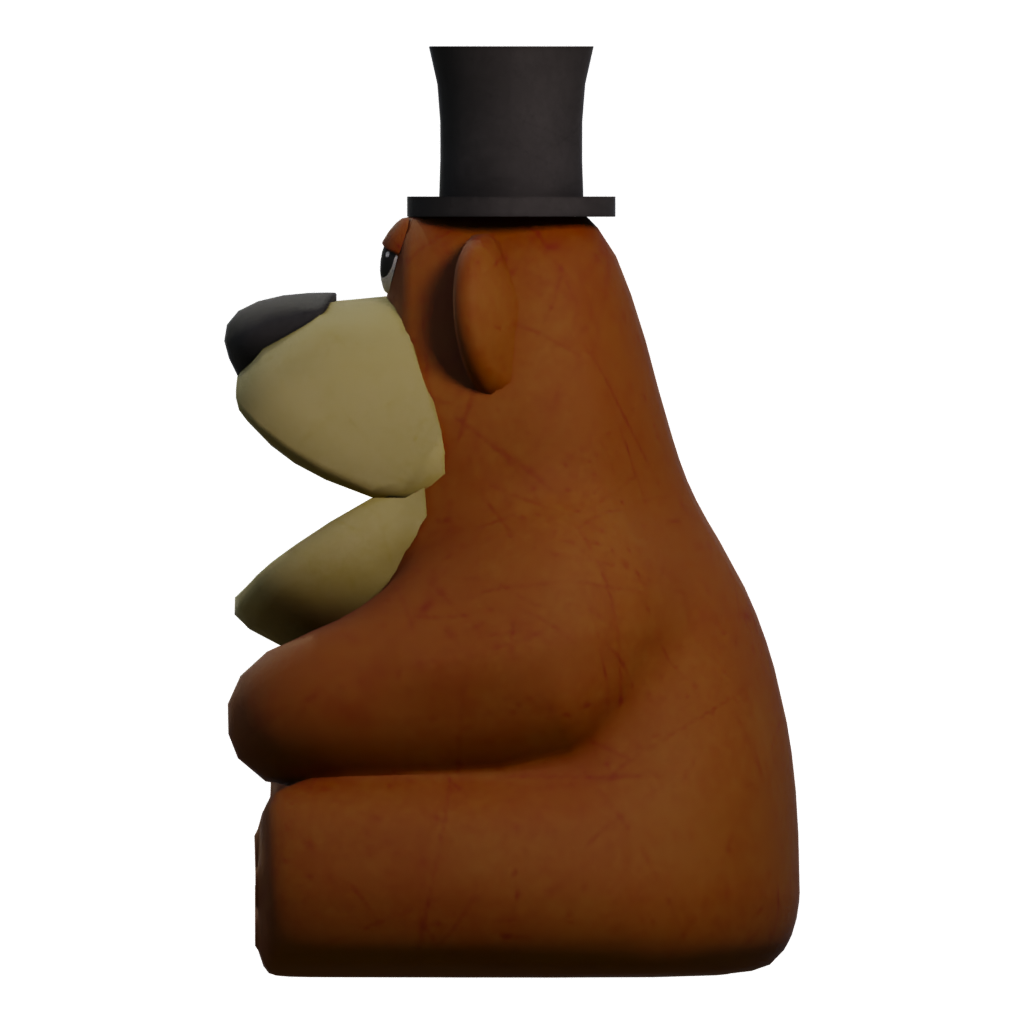 Right view of the Meme O Cholera Czy To Freddy Fazbear 3D model