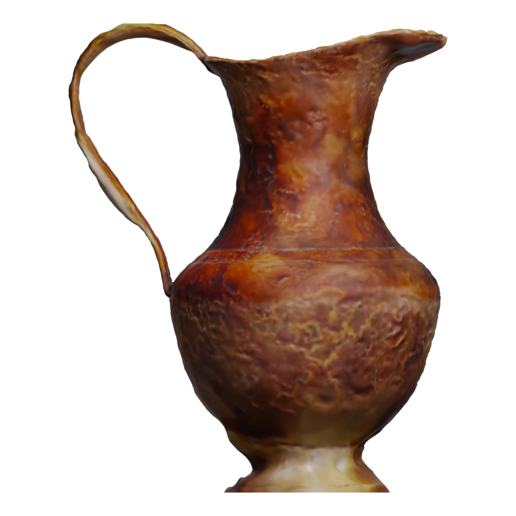 Back view of the Jug Obj Mb Ma Fbx Texture Low Poly Game Ready UV Unwrapping 3D model