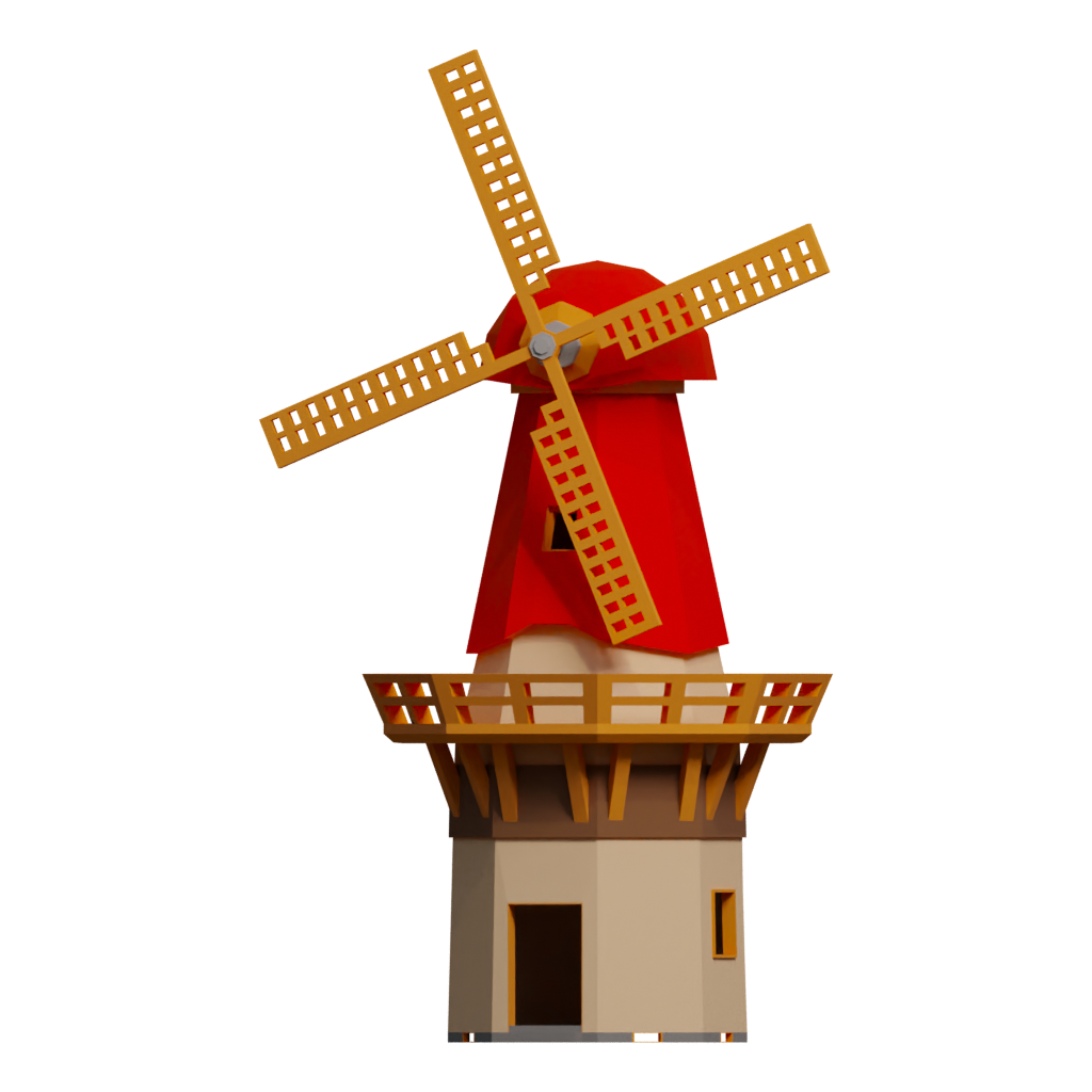 Front view of the Windmill By Sqmix 3D model