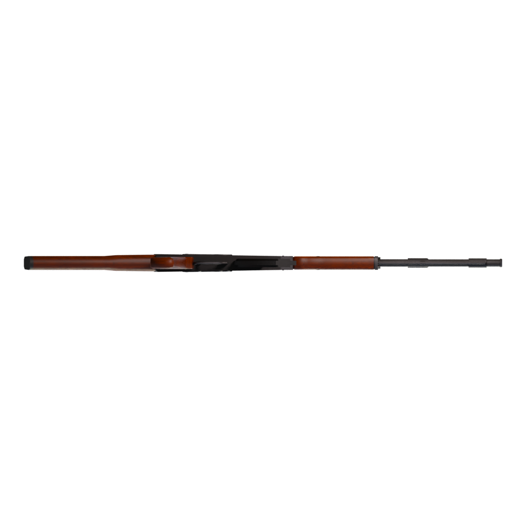 Bottom view of the AK 47 3D model
