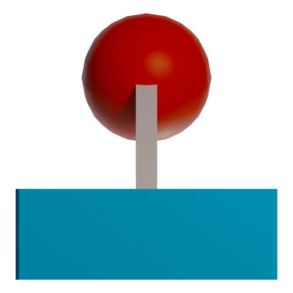 Bottom view of the Lever 3D model