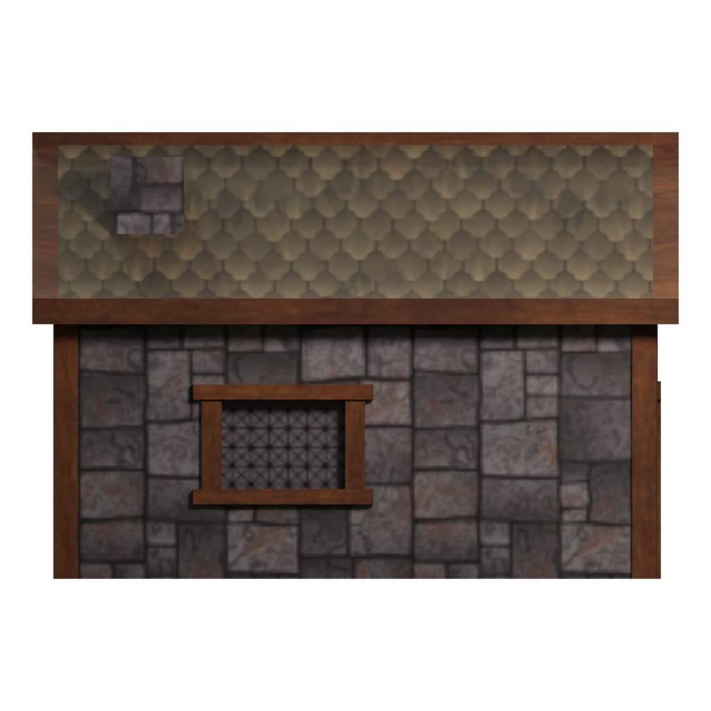 Right view of the Medieval House 1 3D model