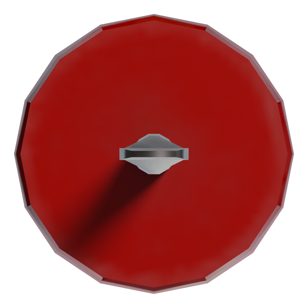 Bottom view of the Screwdriver 3D model