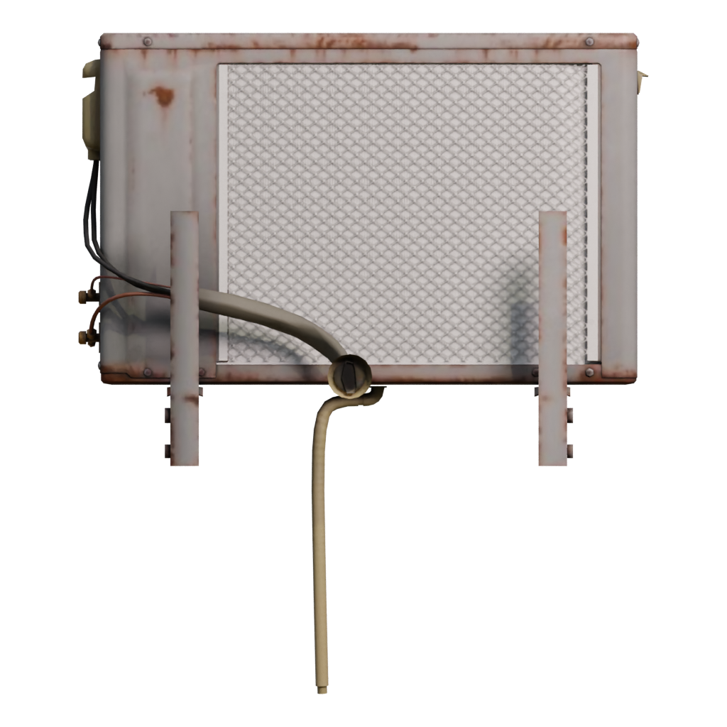 Back view of the Exterior Aircon Unit 3D model
