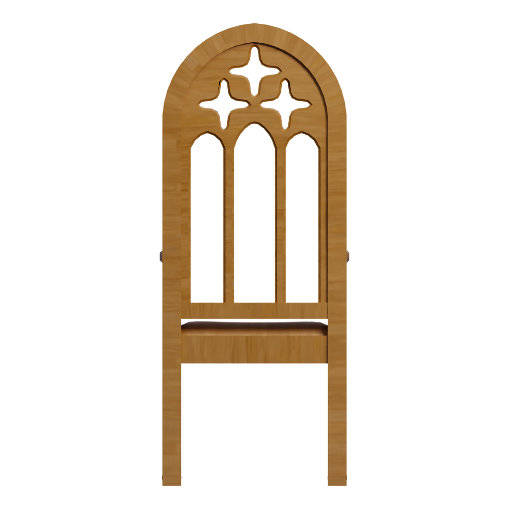 Back view of the Chair 3D model