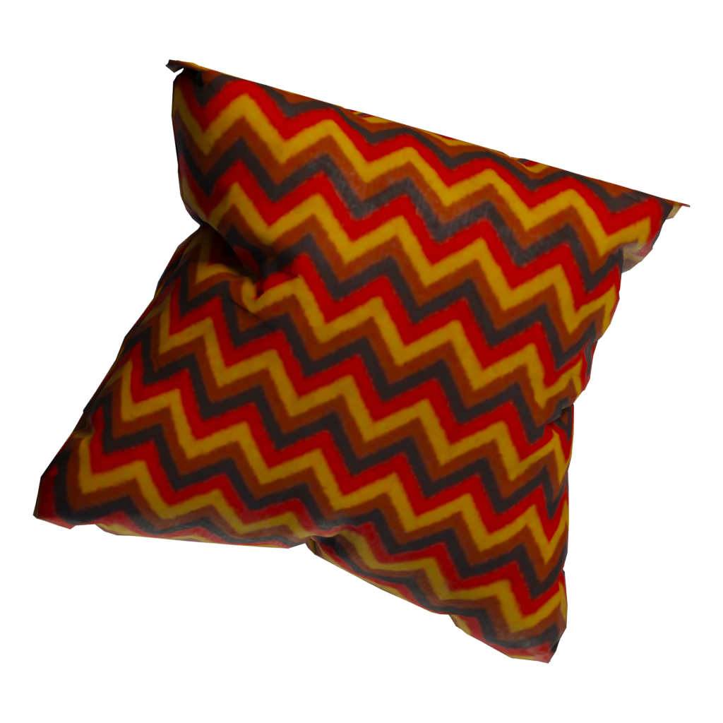 Top view of the Throw Pillows 3D model