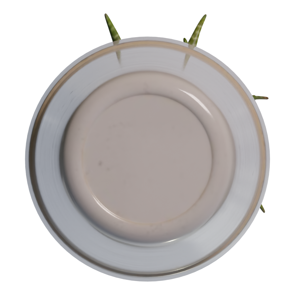 Bottom view of the Potted Plant 3D model