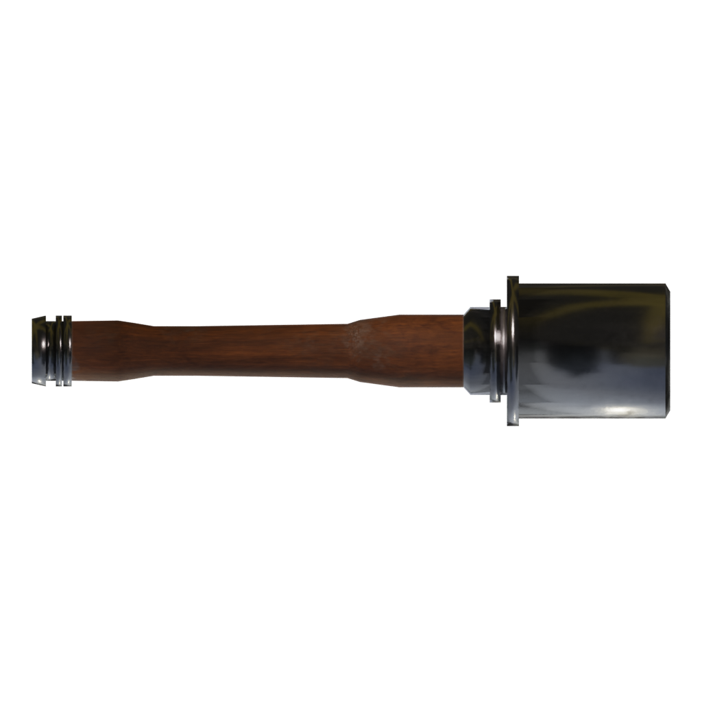 Bottom view of the Stielhandgranate 3D model