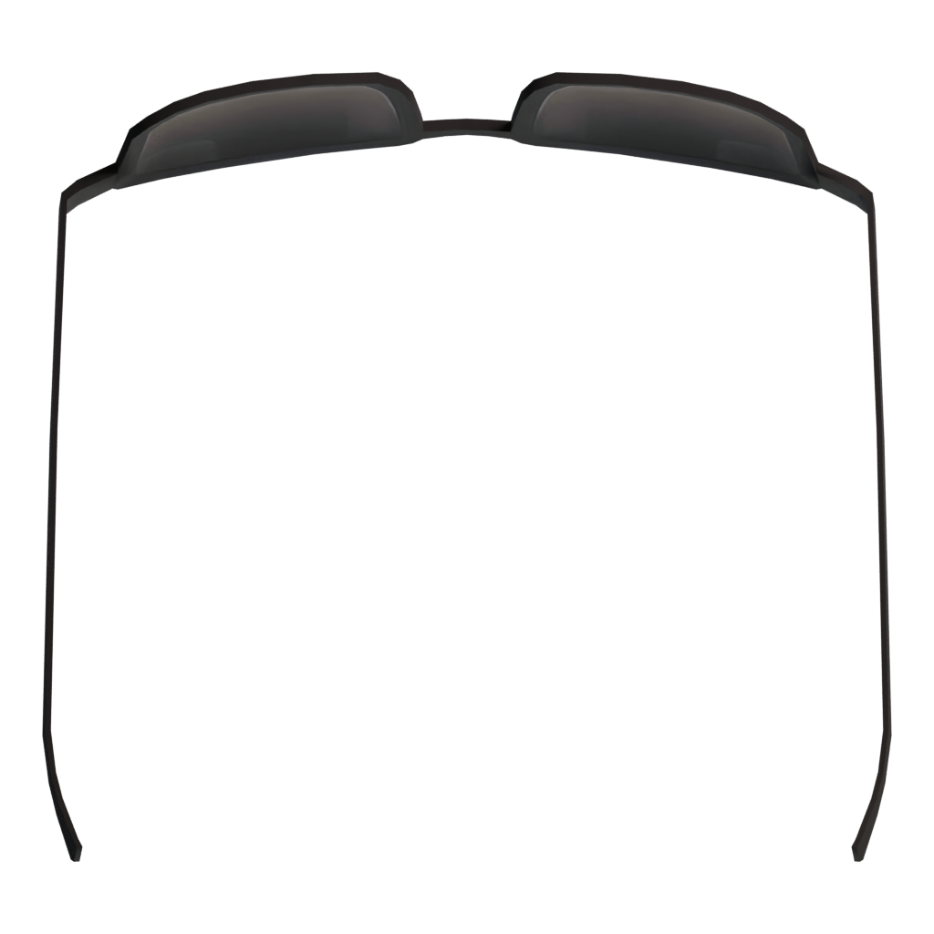 Bottom view of the Glasses 3D model
