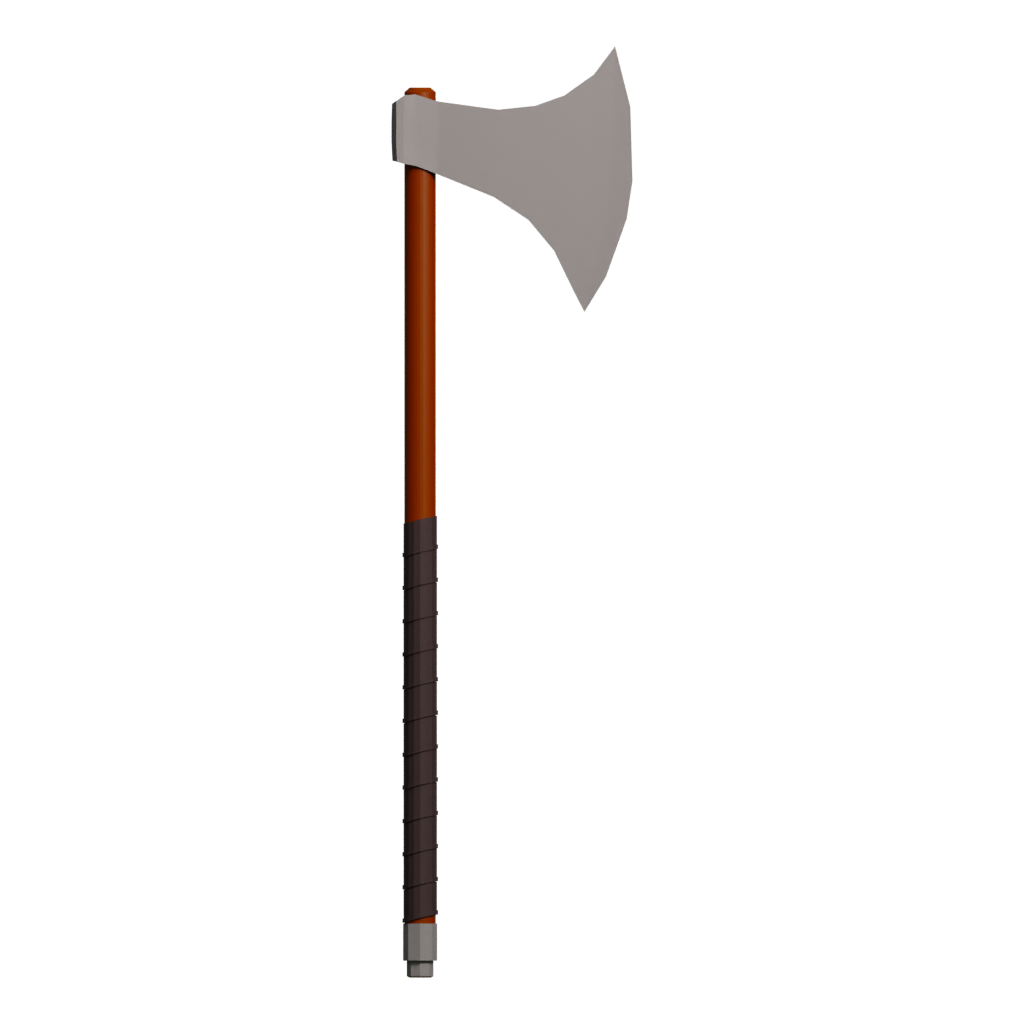 Front view of the Axe 3D model